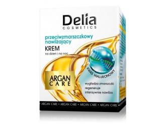 Delia Cosmetics Argan Care - Przeciwzmarszczkowy, nawilżający krem na dzień i na noc z olejem arganowym i kwasem hialuronowym