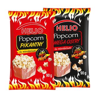 Rozgrzewające HOT! przekąski najlepsze na karnawał: HELIO Popcorn MEGA OSTRY i PIKANTNY